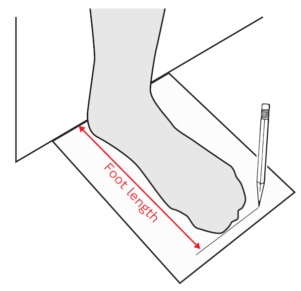 měření nohy